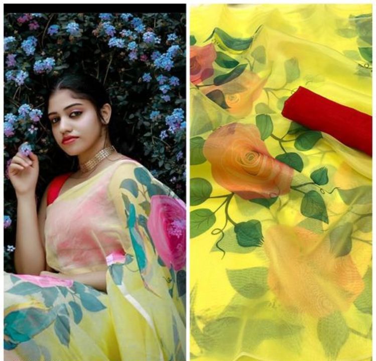 Organza saree  uploaded by Vogue_stock_01 on 2/18/2022