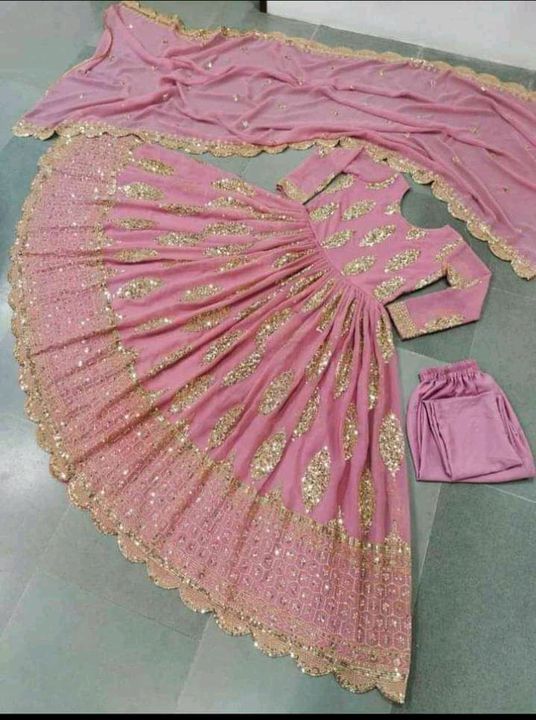 Women gown duptta paint set uploaded by Hari om online shopping on 2/19/2022