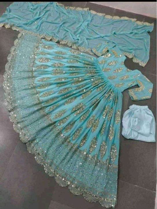 Women gown duptta paint set uploaded by Hari om online shopping on 2/19/2022