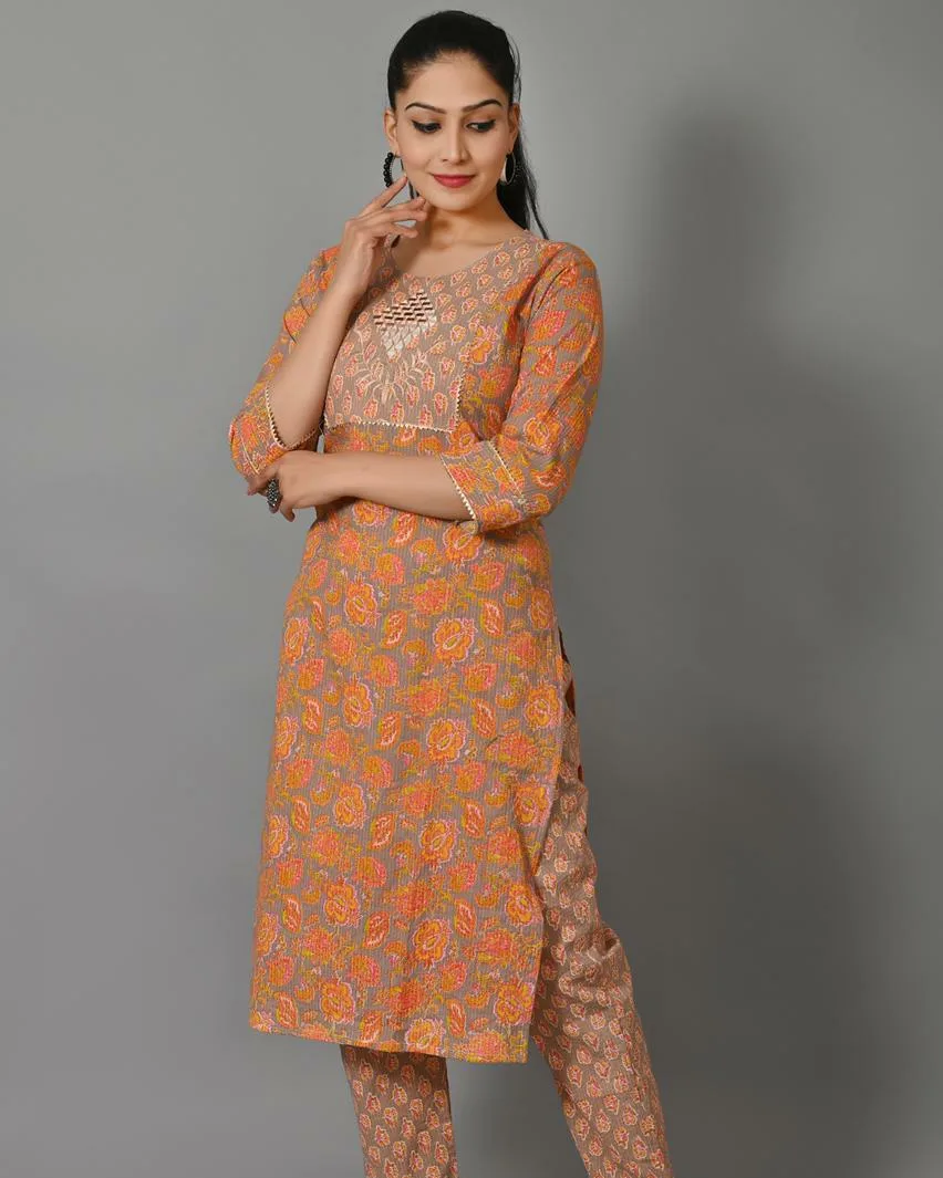 Cotton Kurti with Pant Set uploaded by business on 2/19/2022