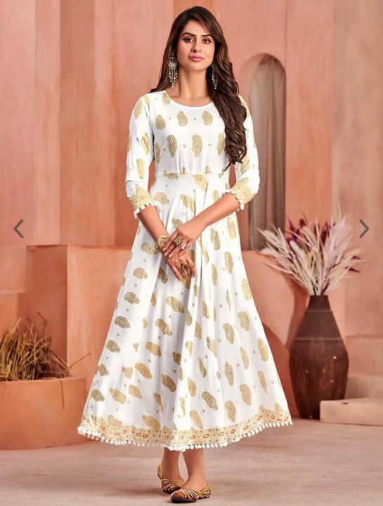 Kurti gown uploaded by Sanganeri textiles junction on 2/19/2022