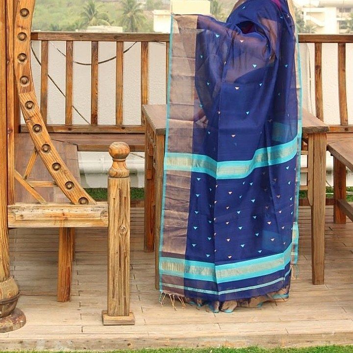 This is maheswari handloom saree and he made by hand and use material pure silk by cotton . 
 uploaded by business on 10/9/2020
