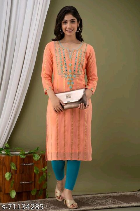 Cotton embroidered kurti uploaded by business on 2/19/2022