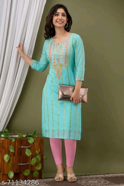 Cotton embroidered kurti uploaded by Shreyansi collection on 2/19/2022