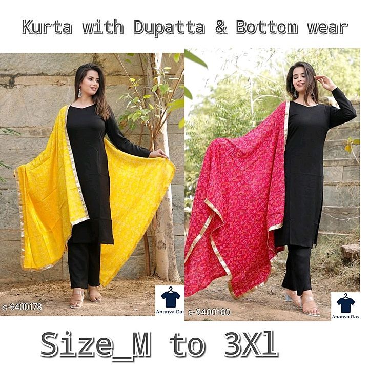 Attractive Women's Kurta Set 
Kurta Fabric: Rayon
Bottomwear Fabric: Rayon
Fabric: Rayon
Sleeve Leng uploaded by business on 6/11/2020