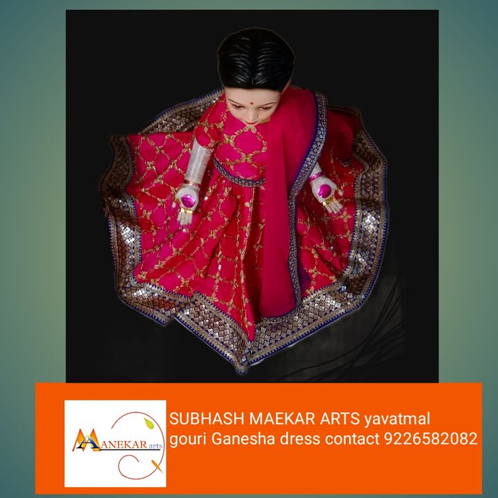 Gouri ganesha dress uploaded by Manekar arts yavatmal on 2/19/2022