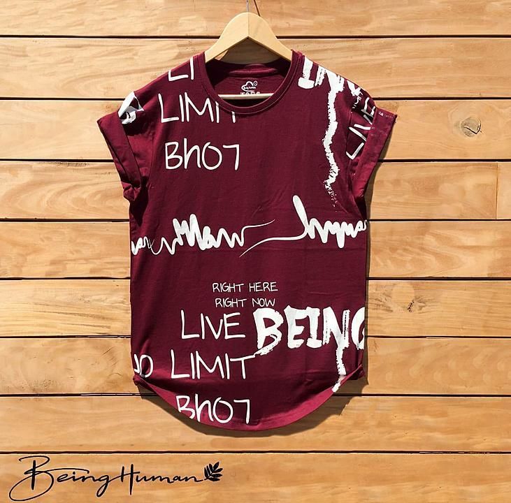 Brand being human pure cotton T-shirt apple cut Pattern size M To XXL bulk quantity also available
 uploaded by business on 10/9/2020
