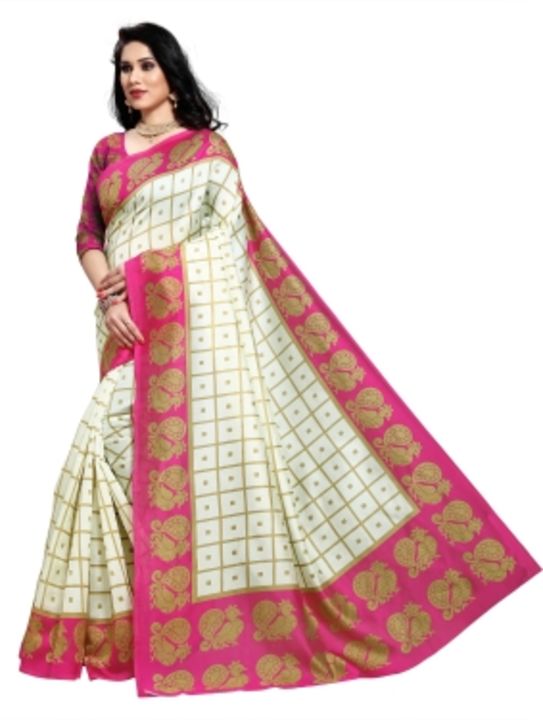 kashvi sarees Animal Print Kalamkari Silk Blend Saree uploaded by P & S Brand's on 2/19/2022
