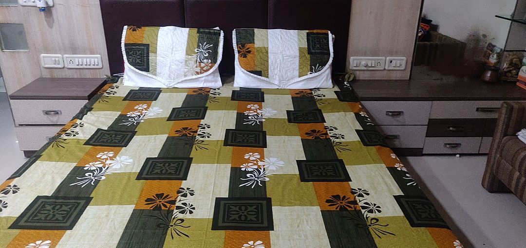 Post image Check out fancy quilted pillow cover with dynamic designer bedsheet for everyday use and special occasions. Stitched especially for the modern Indian bedroom