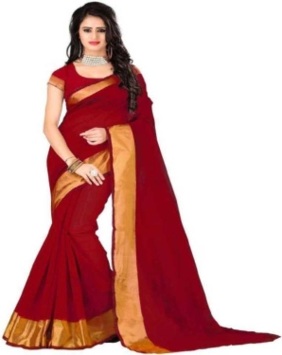 BAPS Solid, Self Design, Woven, Embellished, Plain Daily Wear Cotton Blend, Art Silk Saree uploaded by P & S Brand's on 2/20/2022