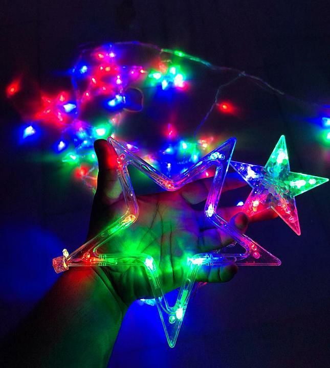 Multi Led Star curtain string light uploaded by Gifts_creation on 10/9/2020