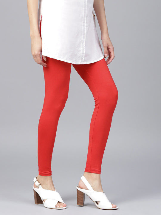 Angle Length Western Wear Leggings Solid , Red uploaded by INDIAN,S SHOP on 2/20/2022