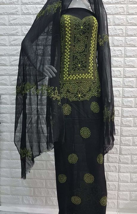 Post image Karachi Real mirror chikankari handmade dress materialFabric GeorgetteShirt and dupatta onlyPrice Rs. 2150/-