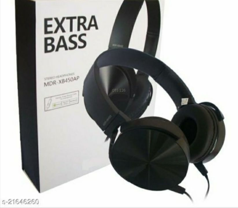 Post image Bluetooth Headphone Only 285 Rs Cash on Dilavery Home Dilavery Free Dilavery  EXTRA BASS Headphones With Mic,wired (assorted)Product Name: EXTRA BASS Headphones With Mic,wired (assorted)Product Type: Over The Ear HeadphoneType: Over The EarCompatibility: All Mobile DevicesMultipack: 1Color: BlackMic: YesAudio Jack Type: 3.5 mmCable Length: 120 cmDynamic Driver: 10 mmDust Protected: YesSweat Proof: YesNoise Cancelling: YesSports Earphones: Yes
Sizes: Free Size (Length Size: 10 cm) 
Country of Origin: India