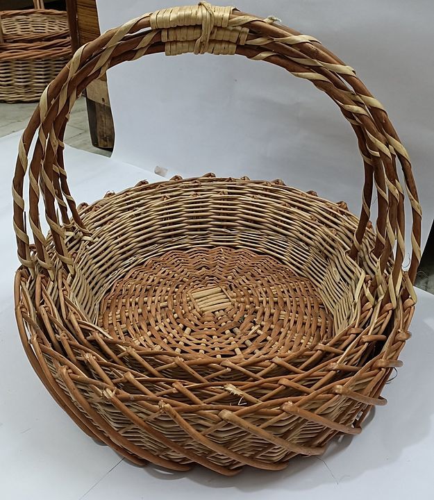 Double handle cane basket uploaded by Rudraksh Handicrafts on 10/9/2020