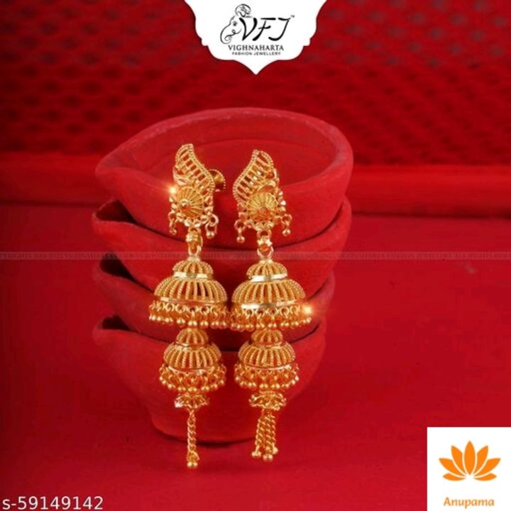 Gold plated Earrings uploaded by Anupma on 2/21/2022