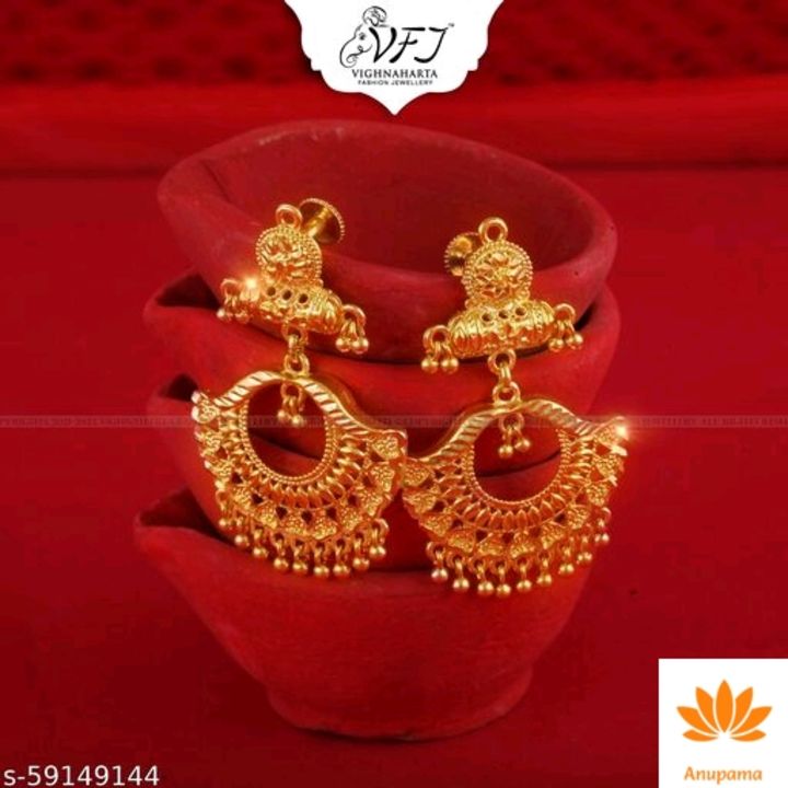 Gold plated Earrings uploaded by Anupma on 2/21/2022