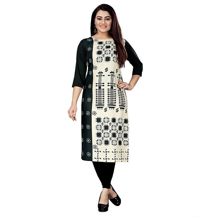 AW-603
Black barcode Kurti 
Fabric:-Heavy American Crape
Size:-38”,42”
Length:-41”
Colour:-Off-white uploaded by business on 10/9/2020