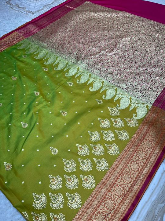 Banarasi sattin silk embrodery sarre uploaded by business on 2/21/2022