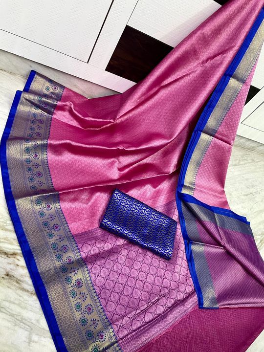 Post image Kora muslin saree with offer price .For all collection whole sale retail price pic me want active reseller with out investment