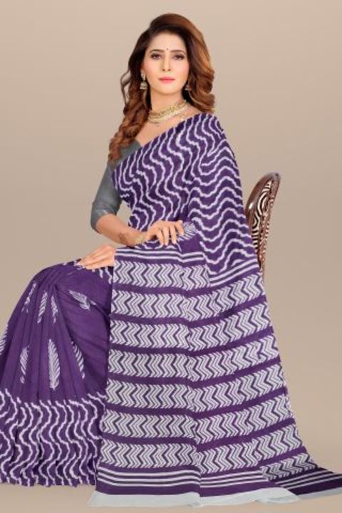Cottan mulmul sarees uploaded by Handloom print on 2/21/2022