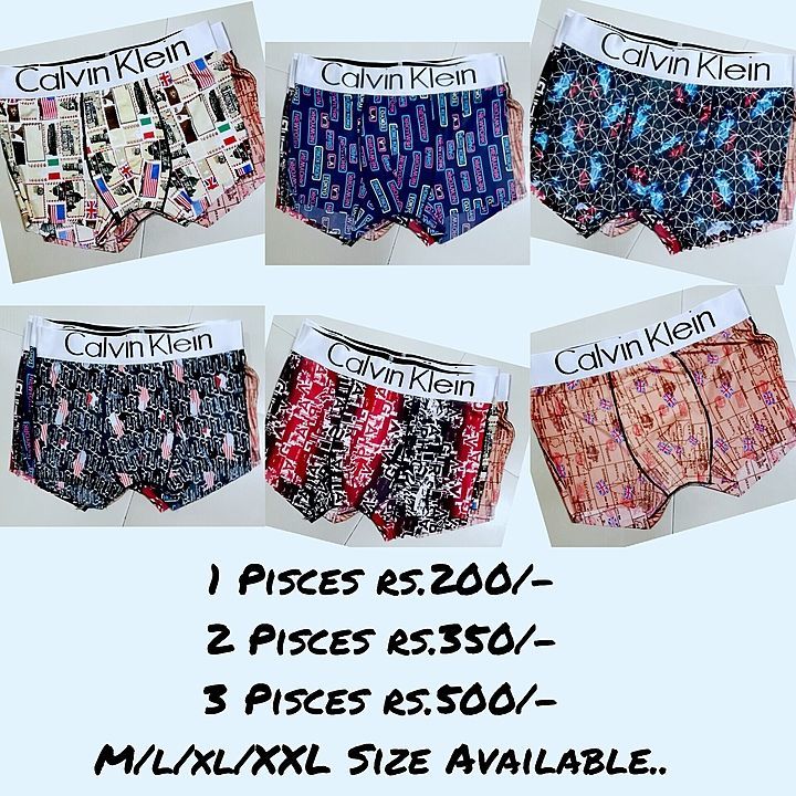 C. K. Men's Underwear..
M/L/XL/XXL Size..
Silky Strachble febric..  uploaded by business on 10/9/2020