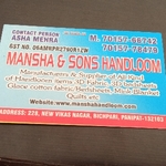 Business logo of Mansha & Sons Handloom