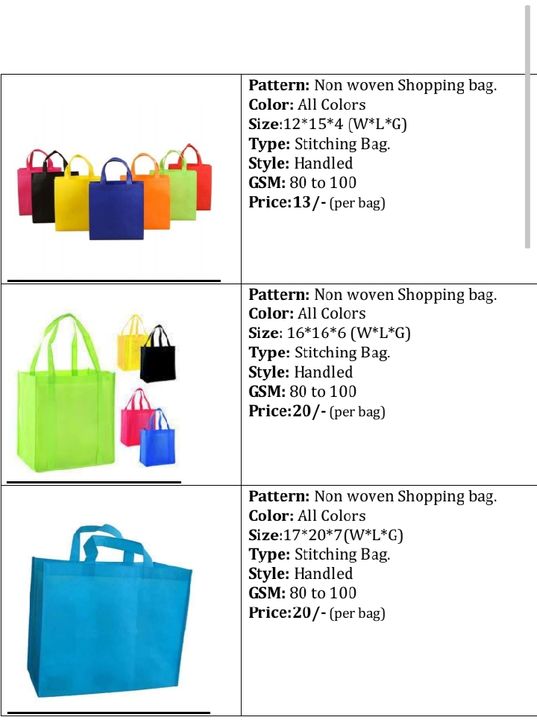 Non Woven stitched Cary Bags  uploaded by business on 2/22/2022