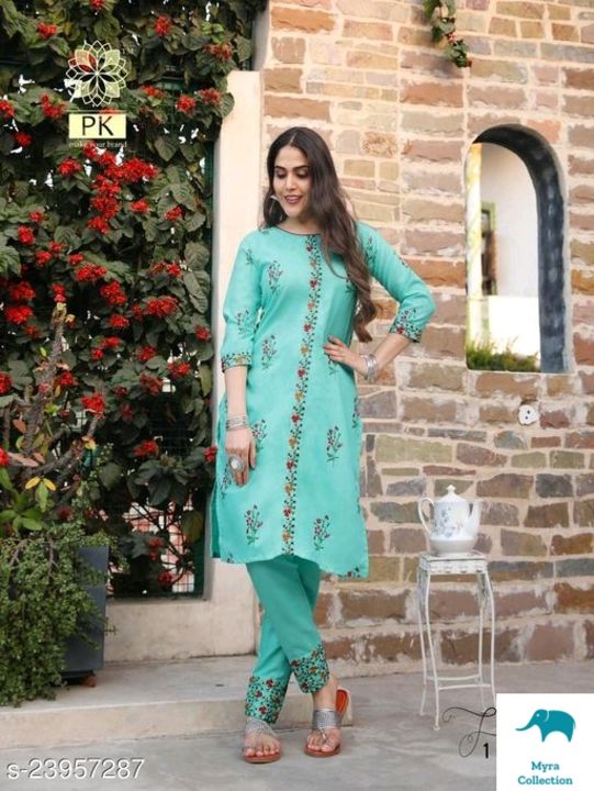 Kurti with plazo  uploaded by business on 2/22/2022