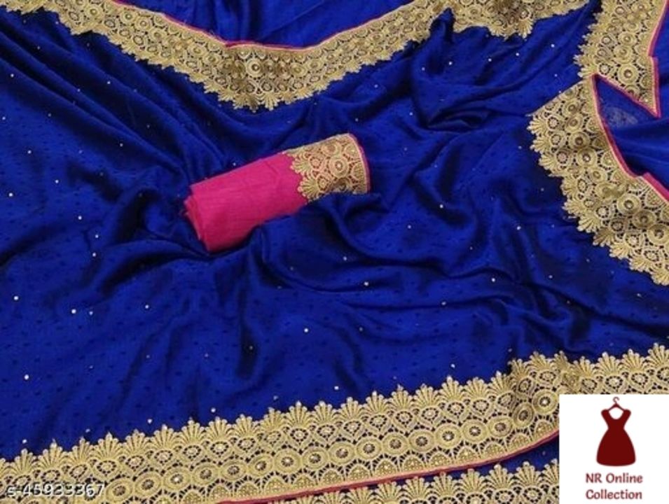 Post image Abhisarika Alluring SareesSaree Fabric: ChiffonBlouse: Saree with Multiple BlouseBlouse Fabric: Banarasi SilkPattern: SolidBlouse Pattern: EmbroideredMultipack: SingleSaree Fabric: Chiffon.Blouse Fabric: Banarasi SilkSizes: Free Size (Saree Length Size: 5.5 m, Blouse Length Size: 0.8 m) 
Country of Origin: India