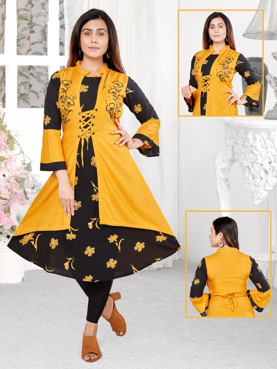 Printed new model kurti uploaded by business on 2/22/2022