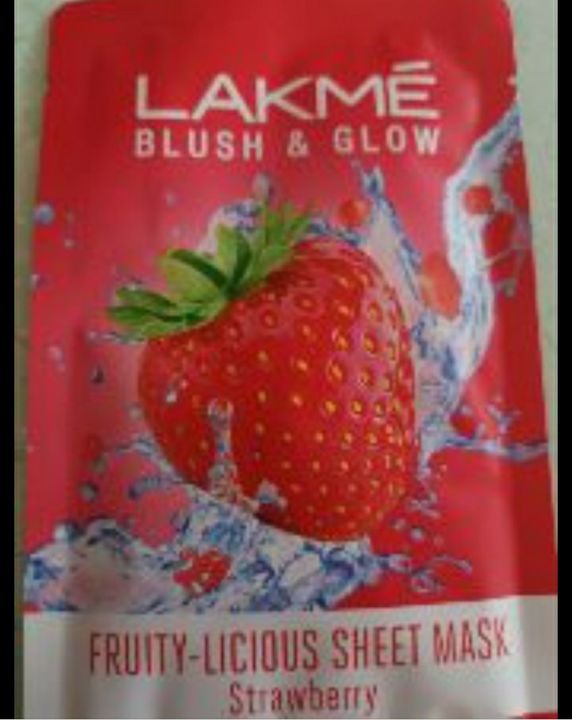 Post image I want 4 pieces of I want Lakme sheet mask strawberry 🍓 if u have cod then chat me.