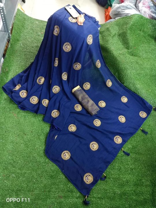 Embroidery work saree uploaded by business on 2/23/2022