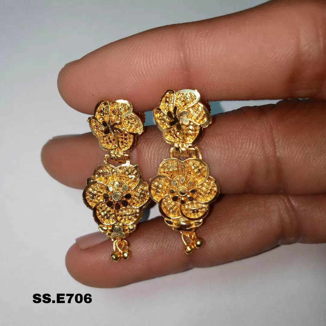 SS new launch gold plated jhumka uploaded by Sharma Sales on 2/23/2022