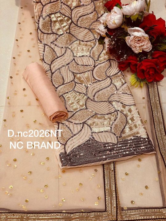 Full handwork dress materials uploaded by business on 2/23/2022