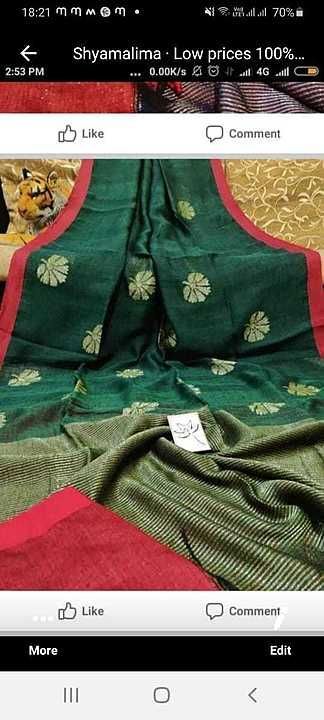 Lilen saree tal pata uploaded by business on 10/10/2020