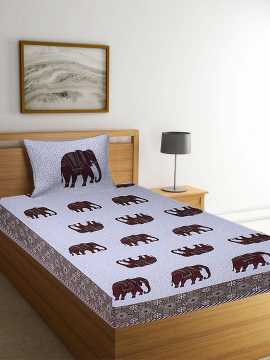 Post image 💯 % cotton fabric single bed sheet pillow cover