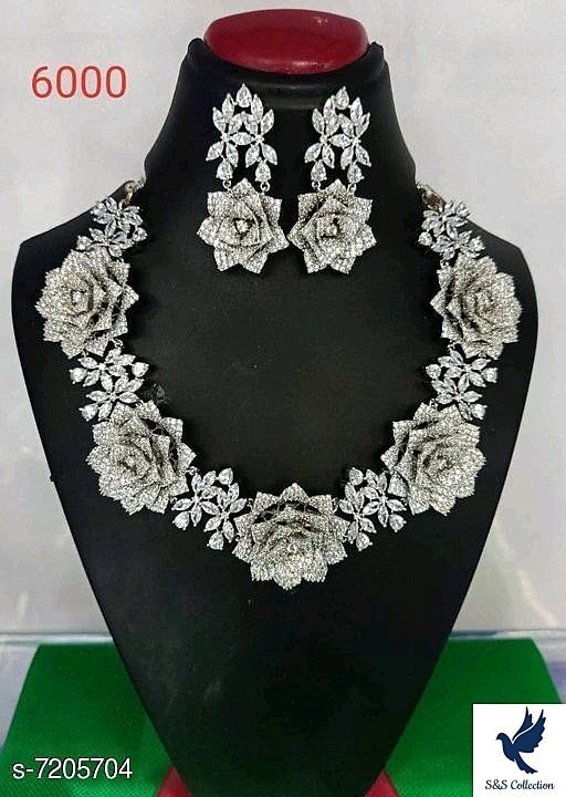 Designer flower necklace set uploaded by business on 10/10/2020