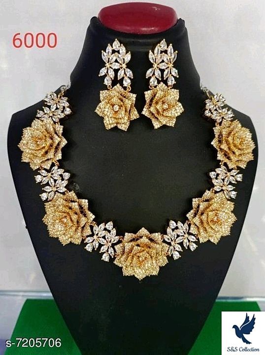 Designer flower necklace set uploaded by business on 10/10/2020