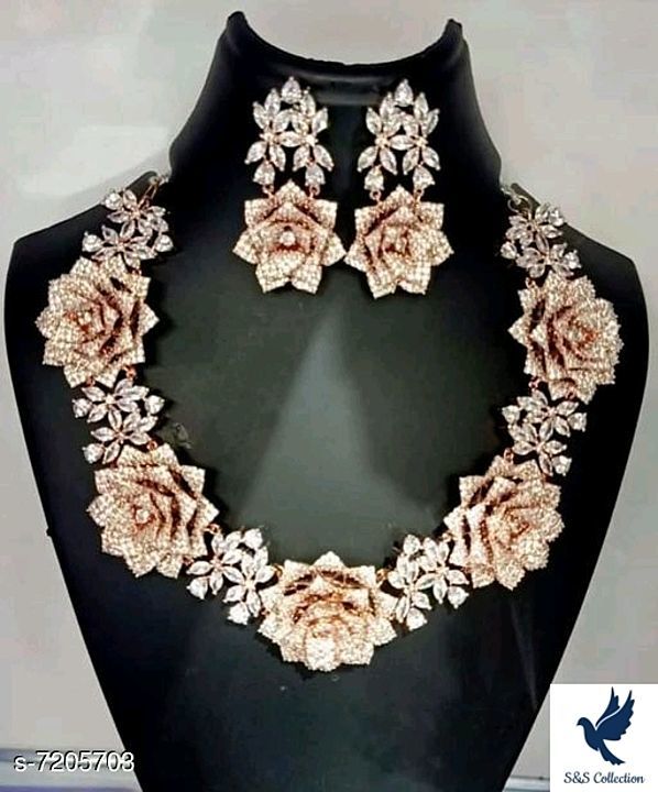 Designer flower necklace set uploaded by S&S Collection on 10/10/2020