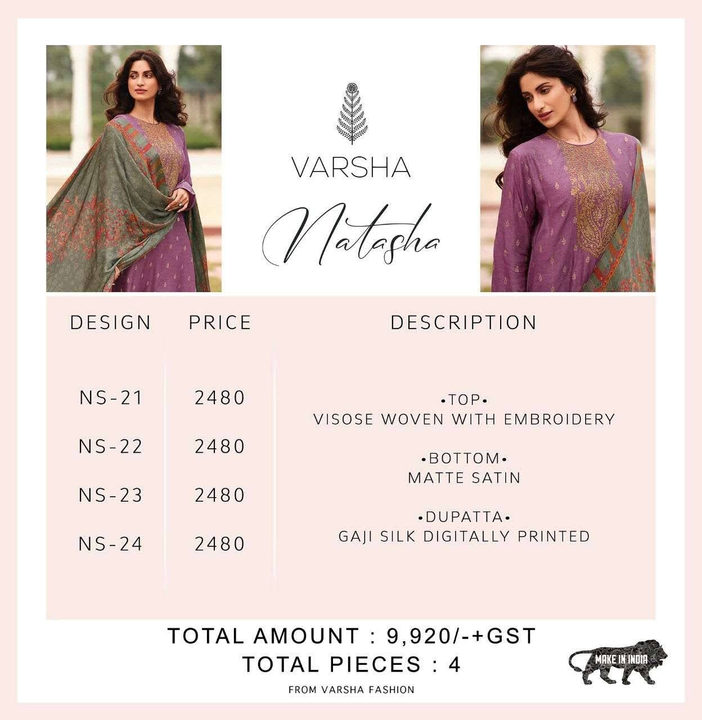 VARSHA FASHION - NATASHA uploaded by Shivam textile on 2/24/2022