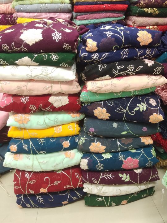Jeorjette embroidery fabrics uploaded by Swarajya garments on 2/24/2022