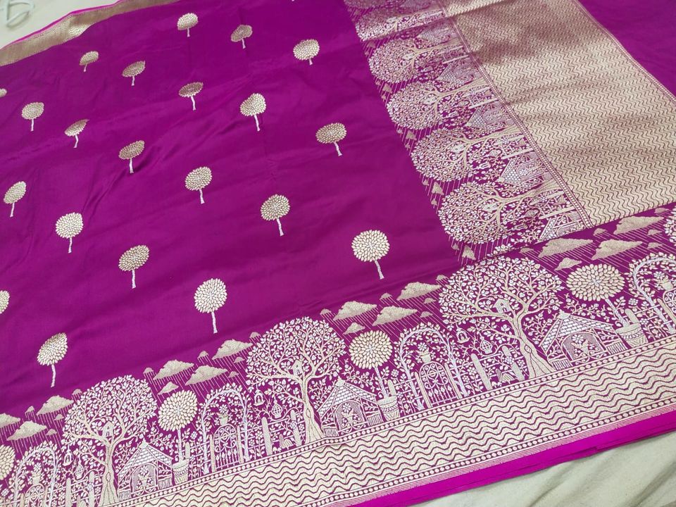 Banarsi piyour silk katani works Handloom  uploaded by S.P.R. SILK PALACE on 2/25/2022