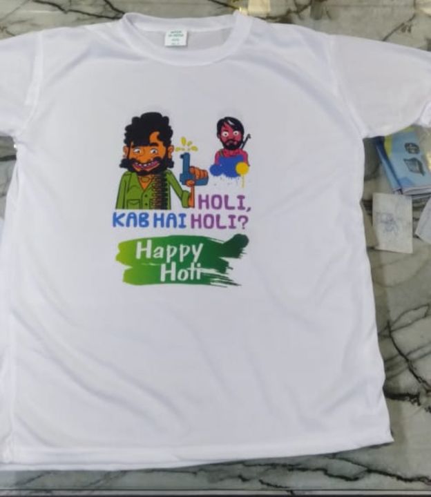 Holi tshirt  uploaded by  Aamna advertisement and marketing  on 2/25/2022