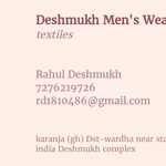 Business logo of Deshmukh men's wear