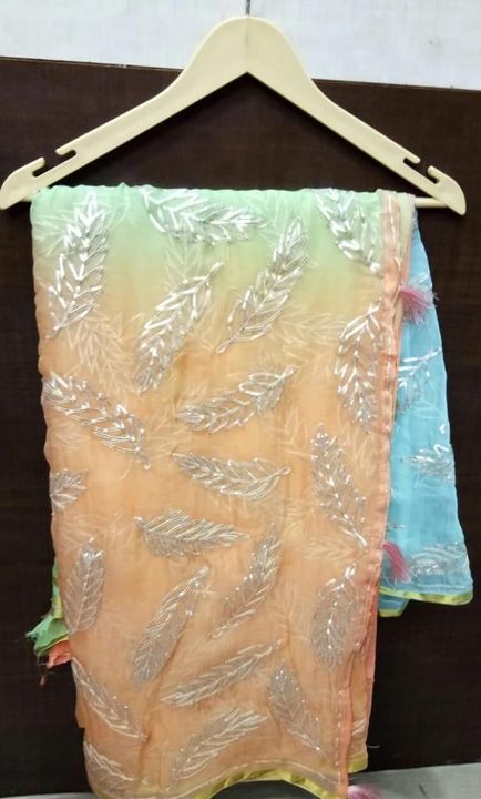 Pure chiffon saree uploaded by Sudhalalit creation (NAVYA COLLECTION ) on 2/25/2022