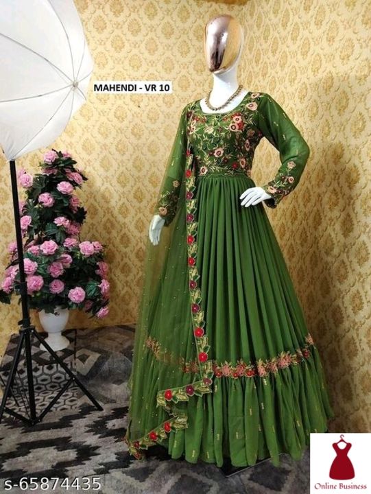 Post image Its GAJARI Color Georgette Fabric Heavy Embdroidery And Diamond Work Gown With Fency Net Fabric Embdroidery Work Lace DupattaName: Its GAJARI Color Georgette Fabric Heavy Embdroidery And Diamond Work Gown With Fency Net Fabric Embdroidery Work Lace DupattaFabric: GeorgetteSleeve Length: Long SleevesPattern: EmbroideredMultipack: 2Sizes:S (Bust Size: 36 in, Length Size: 56 in, Waist Size: 34 in, Hip Size: 38 in) XL (Bust Size: 42 in, Length Size: 56 in, Waist Size: 40 in, Hip Size: 44 in) 4XL (Bust Size: 48 in, Length Size: 56 in, Waist Size: 46 in, Hip Size: 50 in) L (Bust Size: 40 in, Length Size: 56 in, Waist Size: 38 in, Hip Size: 42 in) M (Bust Size: 38 in, Length Size: 56 in, Waist Size: 36 in, Hip Size: 40 in) XXL (Bust Size: 44 in, Length Size: 56 in, Waist Size: 42 in, Hip Size: 46 in) XXXL (Bust Size: 46 in, Length Size: 56 in, Waist Size: 44 in, Hip Size: 48 in) 
Country of Origin: India