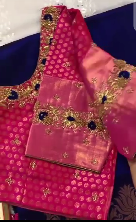Kanchipuram silk saree with designer blouse uploaded by business on 2/26/2022