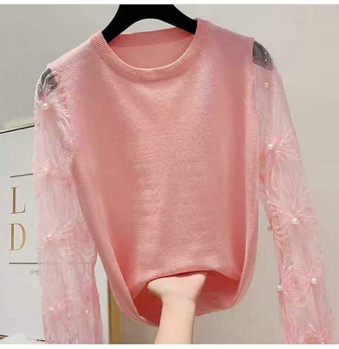 A new knitted ballon top
Fabric:knited wollen
Size:Free Upto 34 bust
Color-2 peach &black
Length-22 uploaded by Life_style on 10/10/2020