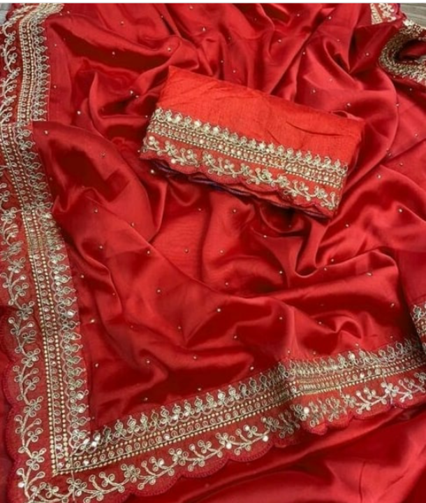 Embellished silk saree😍 uploaded by business on 2/26/2022